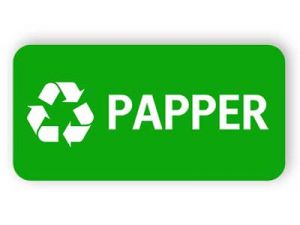 Grön papper landskap klistermärke