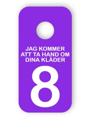 Violett garderob tagg