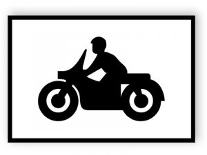 Parkering för solo motorcyklar tecken