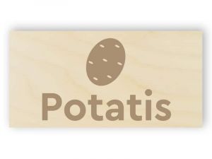 Potatis skylt