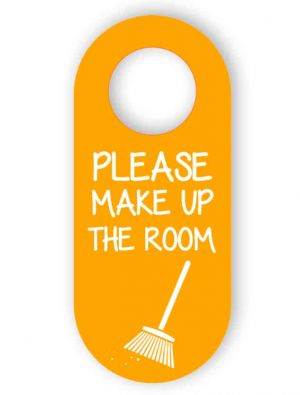 Skaffa rummet dörrhängare - orange