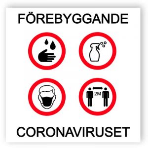 Förebyggande coronaviruset - klistermärke