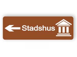 Stadshus - turistriktning