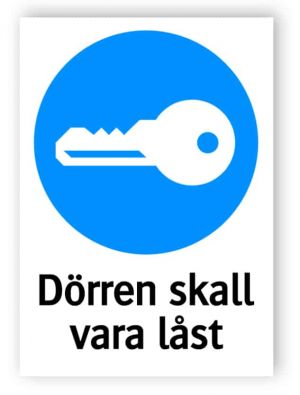 Dörren skall vara låst