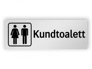 Kundtoalett skylt