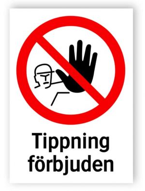 Tippning förbjuden