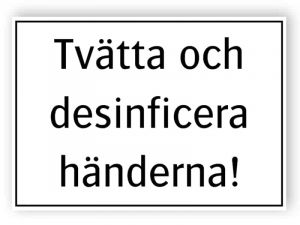 Tvätta och desinficera händerna