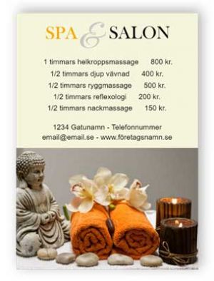 Spa och salongservice tecken