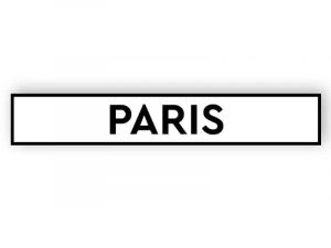 Paris - vit skylt
