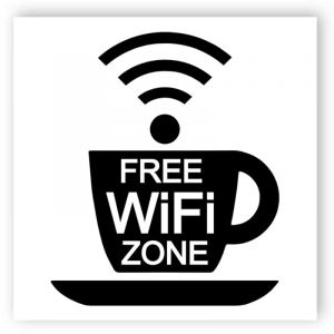 Wi-Fi-zon - cup klistermärke