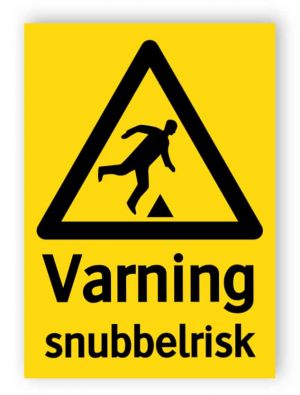 Varning snubbelrisk