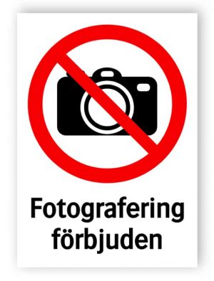 Fotografering förbjuden