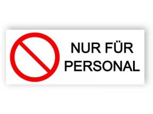 Endast personal sign