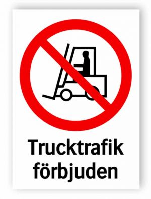 Trucktrafik förbjuden