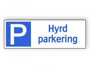 Hyrd parkering tecken