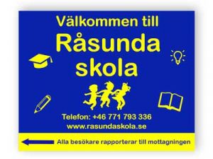 Välkommen till skolan tecken