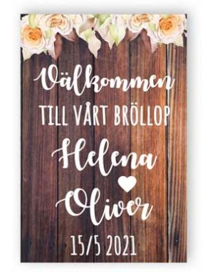 Välkomstskylt - Bröllop