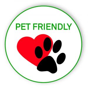 Husdjursvänliga / Pet friendly - klistermärken