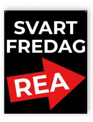 SVART FREDAG skylt