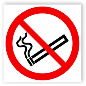 Rökning förbjuden - klistermärke