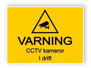 CCTV-skylt - CCTV-kameror i drift