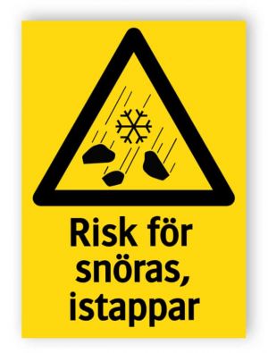 Risk för snöras & istappar