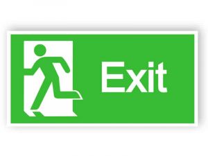 Exit sign - vänster