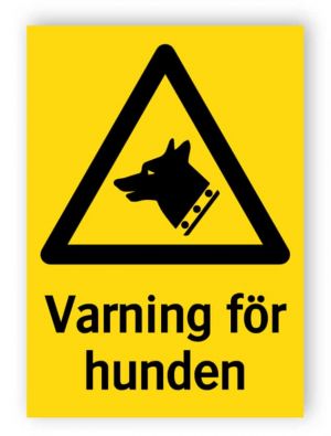 Varning för hunden