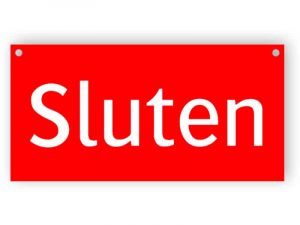 Sluten skylt