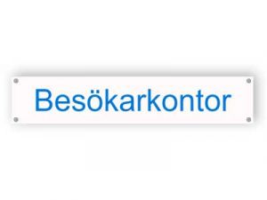 Besökarkontorsskylt