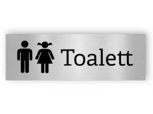 Toalett - Aluminiumskyltar