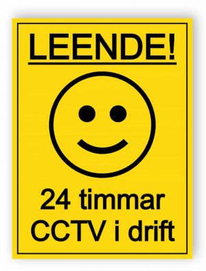 Leende - 24 timmar CCTV i driftstecken