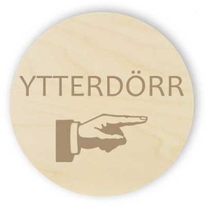 Ytterdörr träskyltar