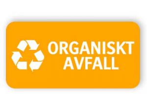 Orange organiskt avfall landskap klistermärke