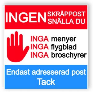 Ingen skräppost tecken 3