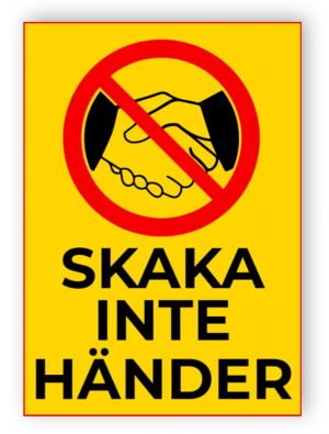 Skaka inte händer - klistermärke
