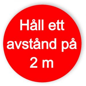 Håll ett avstånd på 1,5 m