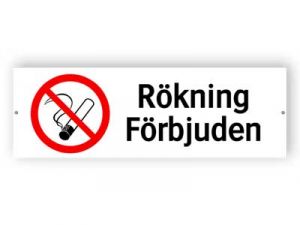 Rökning Förbjuden - Alu-komposit